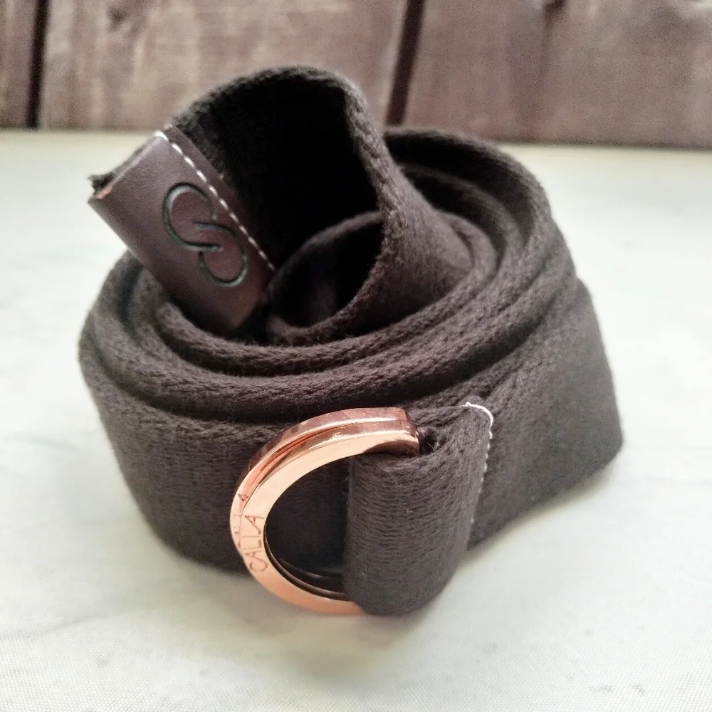Women's Calia By Carrie Underwood Brown Nylon Brown Belt Brass D-ring Closure